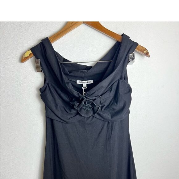 Reformation Fiorello Rosette Off The Shoulder Maxi Dress Medium NEW - Picture 8 of 10